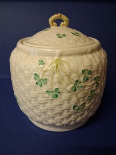 Belleek shamrock basket - belleek,