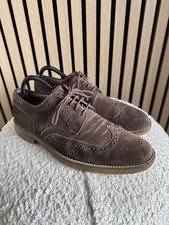 Barbour Brown Suede Brogues with Rubber Sole Size UK 7 