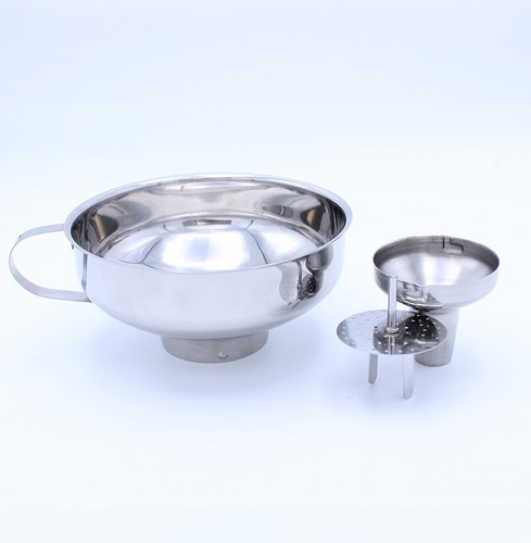 Stainless steel funnel piece - steel, 3-piece