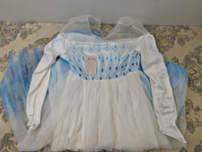 IWEMEK Girls Elsa 2 Dress Princess Costume Ice Snow Queen Fancy Dress Up Snowfla