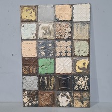 Vintage Tin Tile Splashback Wall Art