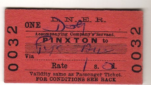 Railway ticket lner dog - ticket,