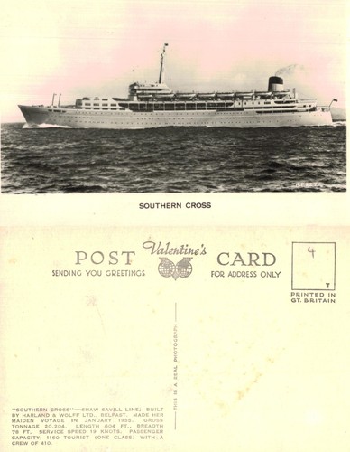 Vintage postcard shaw savill - vintage,