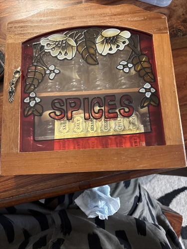 Vtg 70s wooden spice - 70s,