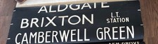 1985 London bus blind 3 destinations Aldgate Brixton L.T  Stn Camberwell Green