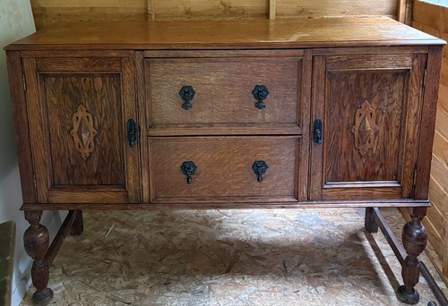 Vintage oak sideboard - vintage,