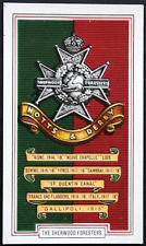 THE SHERWOOD FORESTERS World War 1 Battle Honours   Vintage 1939 Card