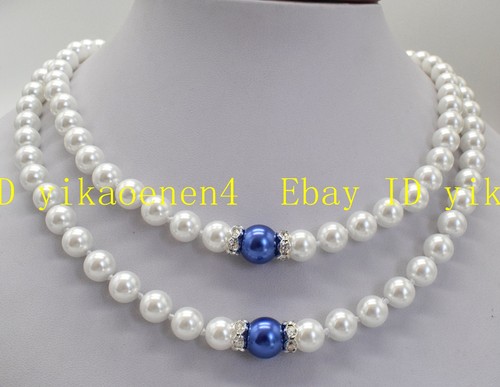 2row 8mm white south sea - 8mm,