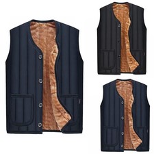 Thickened Fleece Vest Mens
