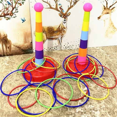 Ring toss game set with - ring,
