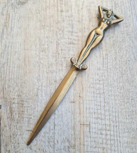 Solid brass art deco letter - solid,