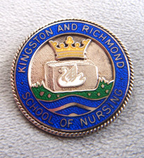 SILVER 1976 KINGSTON AND RICHMOND SCHOOL OF NURSING NURSES BADGE