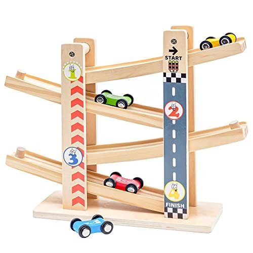Wooden car ramp toys - wooden,