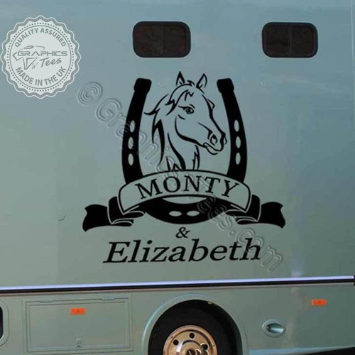 Horse box stickers custom - box,