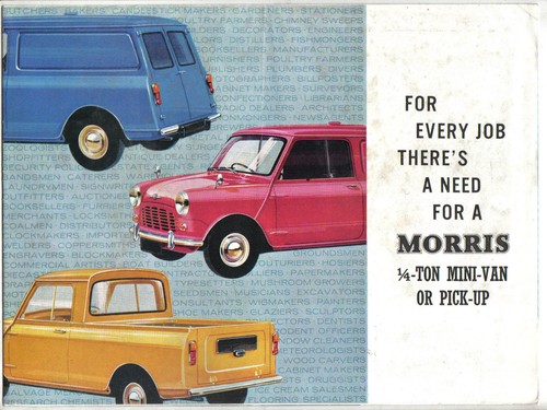Morris mini van pick - morris, up