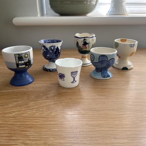 Vintage novelty egg cups - egg, inc