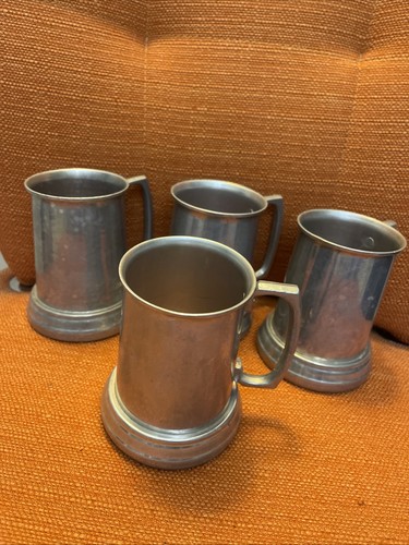 Metal tankards with - ,