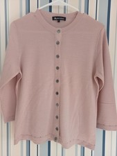 Aquascuthum Ladies Matching Jumper and Cardigan size M and L Mauve/dusky pink