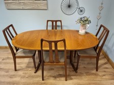 Retro Nathan Extending Dining Table and 4 Chairs Mid Century Modern G Plan Style