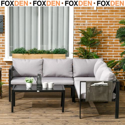 Piece metal garden furniture - metal,
