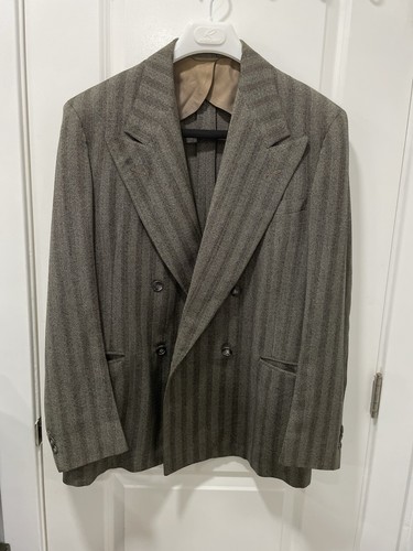 Men 1940s wool red - 1940s, pinstripe