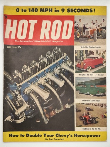 Hot rod magazine may 1953 - magazine,