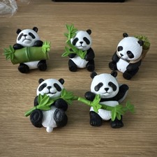 5 Pcs Panda Figures Panda