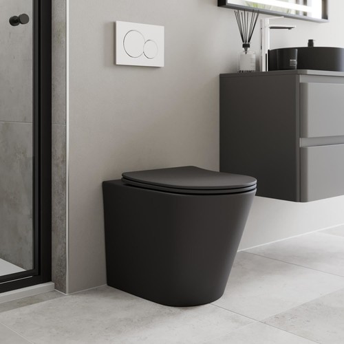 Modern bathroom back wall - modern,