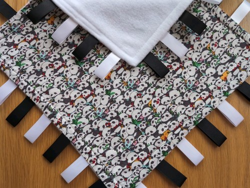 Panda taggy blanket - panda, sensory