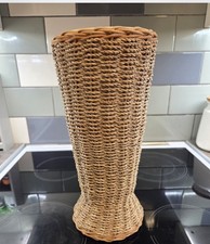 30cm Wicker Vase with Ceramic