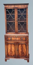 Mahogany Secretaire Bookcase Reprodux Bevan Funnel