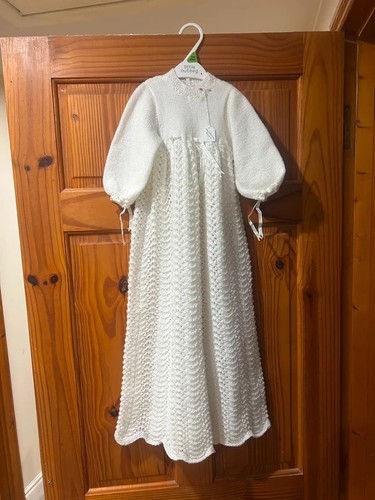 Hand knitted baby christening - baby,