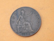 1934 George V Penny Nice Collectable Condition 1d