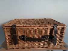 2 Person Picnic Basket With Knives, Forks, Spoons And Plates With Bottle Opener
