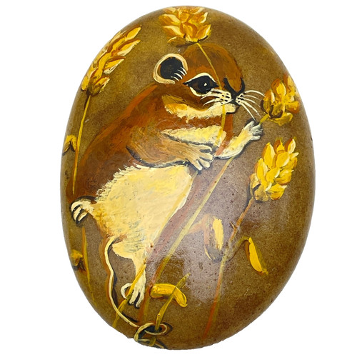 Hand painted stone - painted,