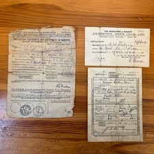 Old WW1 certificate of