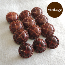 Set of 12 leather effect