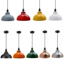 Vintage Industrial Ceiling Pendant Light Retro Loft Style Metal Shade Lamp UK