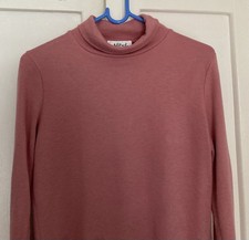 Afibel, Dusty Pink Polo/roll Neck Top/jumper UK 14