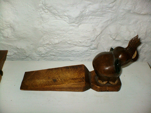 Vtg hand carved baby - carved,