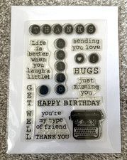 Clear Stamp Set Typewriter and