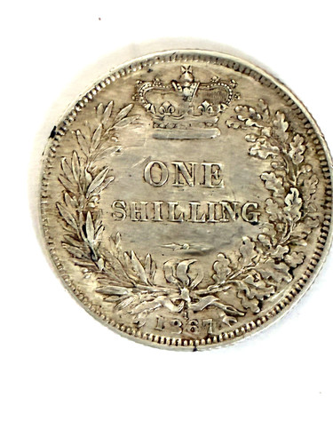 Victoria 1867 silver shilling - 1867,