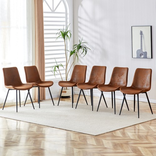 Dining chairs set brown - set, 6