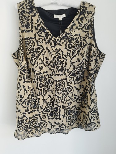 Gold black top ann harvey - gold,