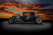 RETRO HOT ROD SUNSET CLASSIC