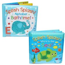Baby Bath Books Set 2 Plastic