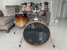 Mapex Pro M Series Drums featuring Short Stack Toms in Caramel Fade  