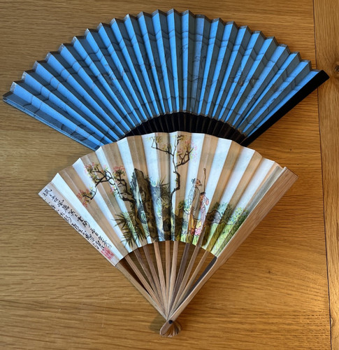 Vintage chinese folding hand - vintage,