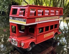 Iconic Nostalgic London Double Decker Open Top Red Bus Metal Ornament Gift Decor