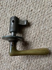 Antique Brass Lever Door Handle Pull Knob  Vintage  Old Safe